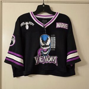Marvel Venom Womens Cropped Jersey